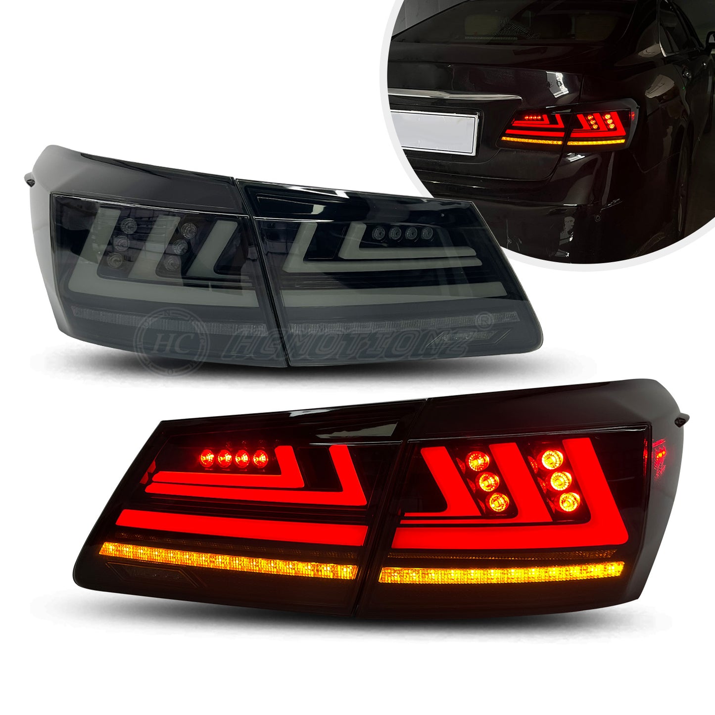 HCMOTION LED Tail Lights For 5th Gen Lexus ES 350 ES 240 2006-2012 Start UP Animation