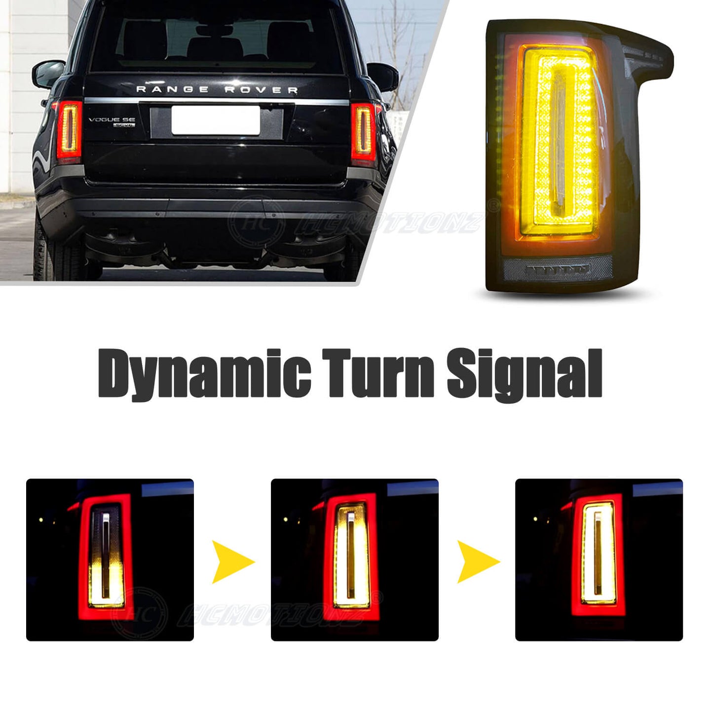HCMOTION LED Tail Lights For Range Rover 2012-2021 4th Start UP Animation