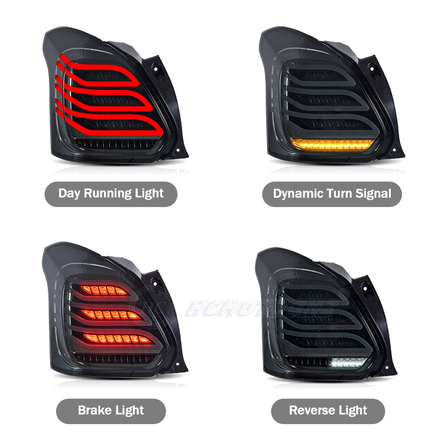 HCMOTION LED Tail Lights For Suzuki Swift 2017-2022