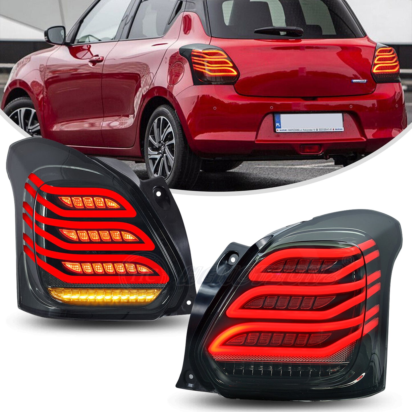 HCMOTION LED Tail Lights For Suzuki Swift 2017-2022