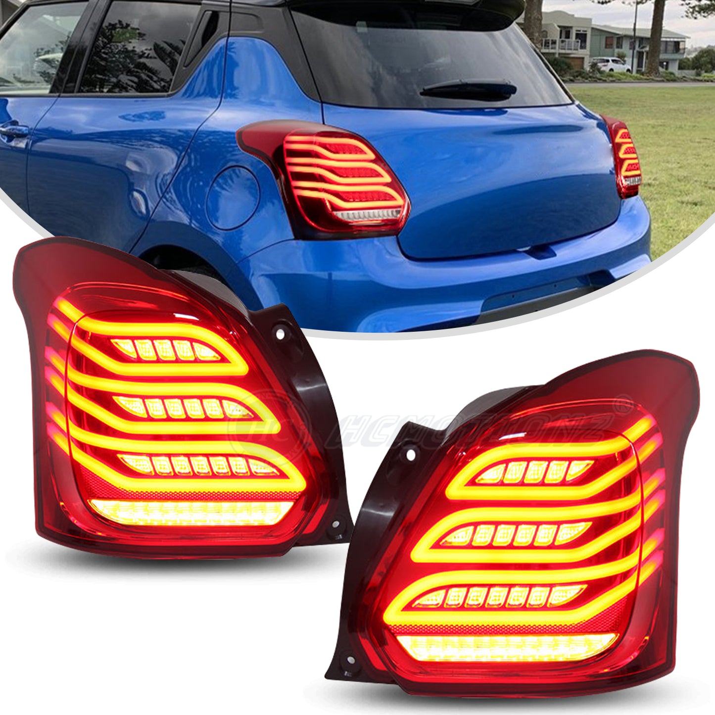 HCMOTION LED Tail Lights For Suzuki Swift 2017-2022