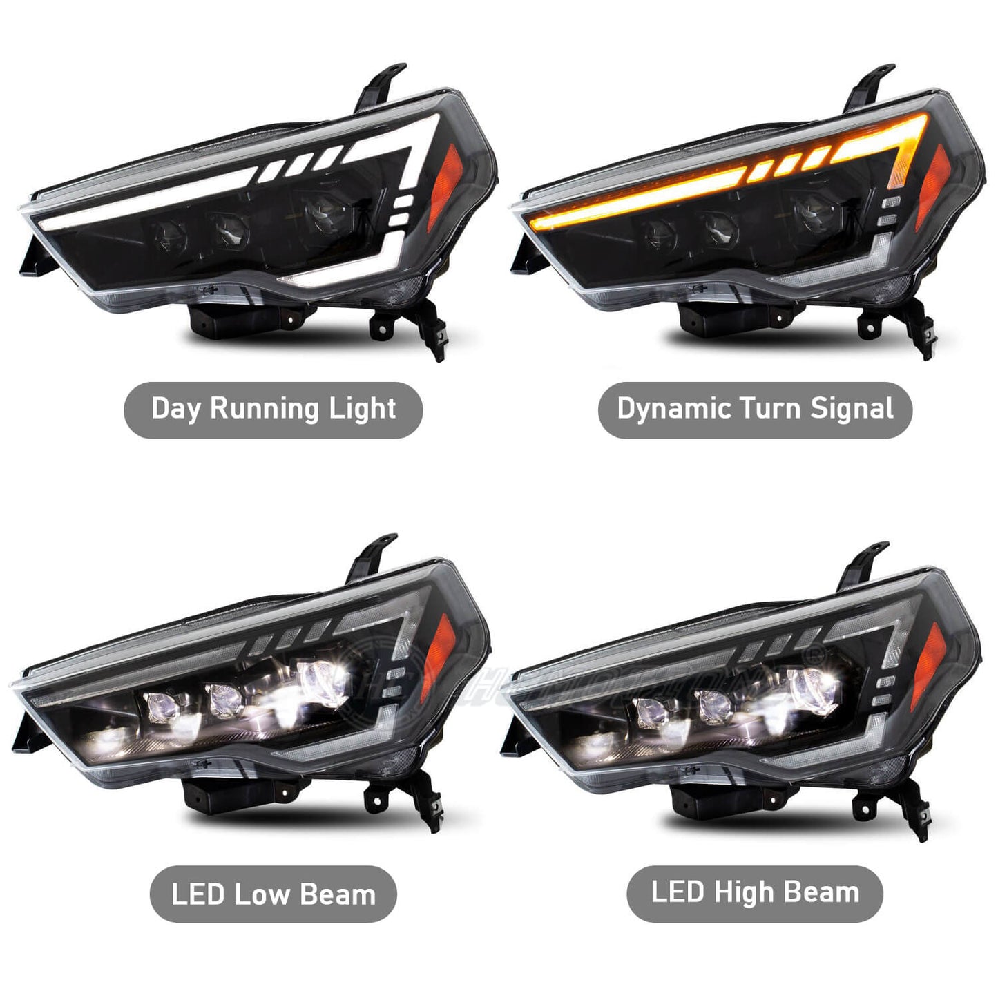 HCMOTION LED Headlights for Toyota 4Runner 2014-2023 SR5 TRD Off Road Lmited