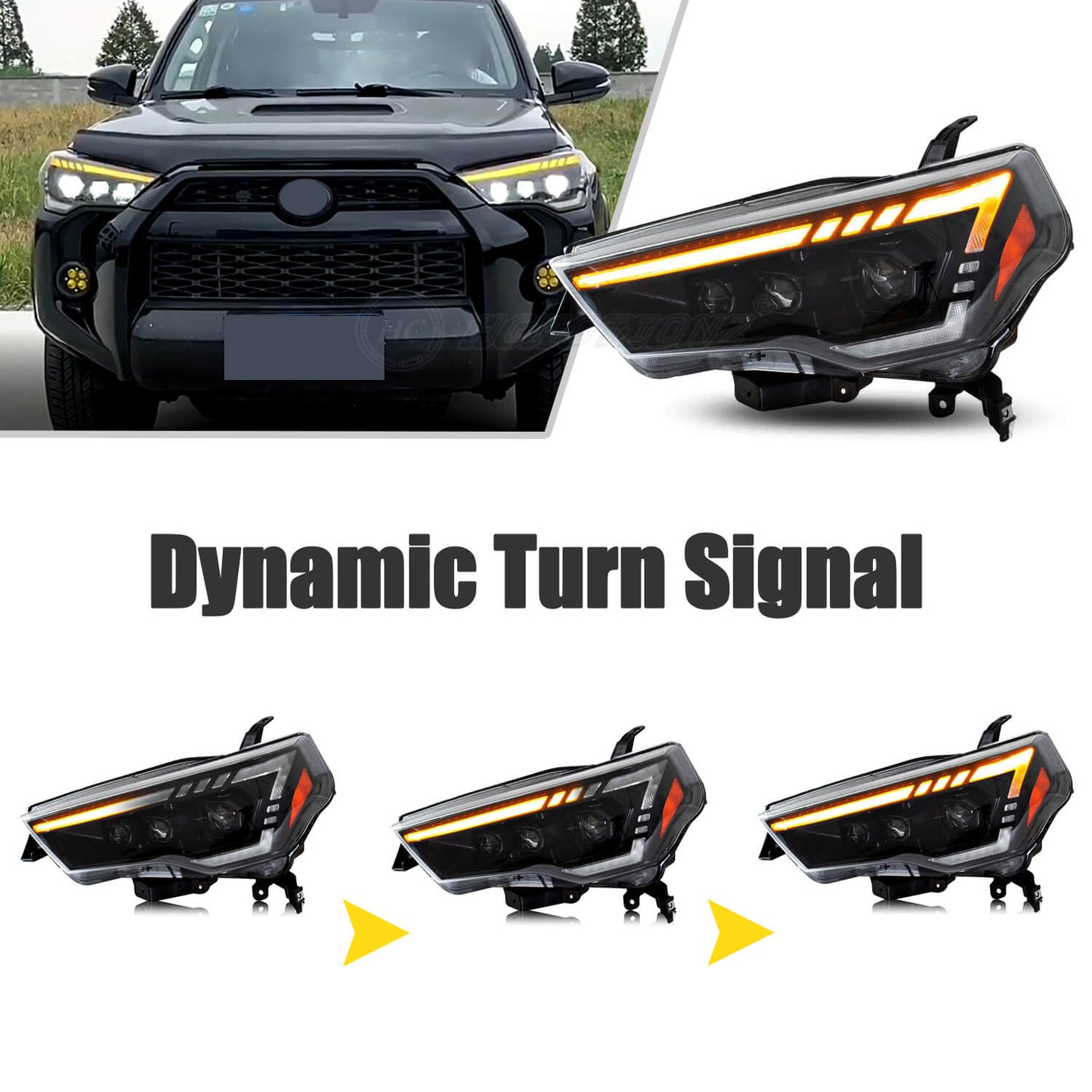 HCMOTION LED Headlights for Toyota 4Runner 2014-2023 SR5 TRD Off Road Lmited