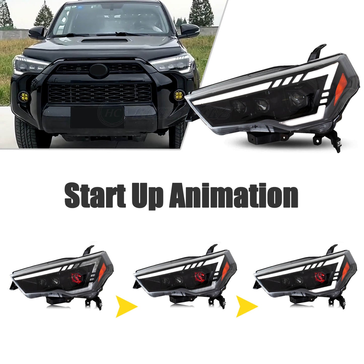 HCMOTION LED Headlights for Toyota 4Runner 2014-2023 SR5 TRD Off Road Lmited