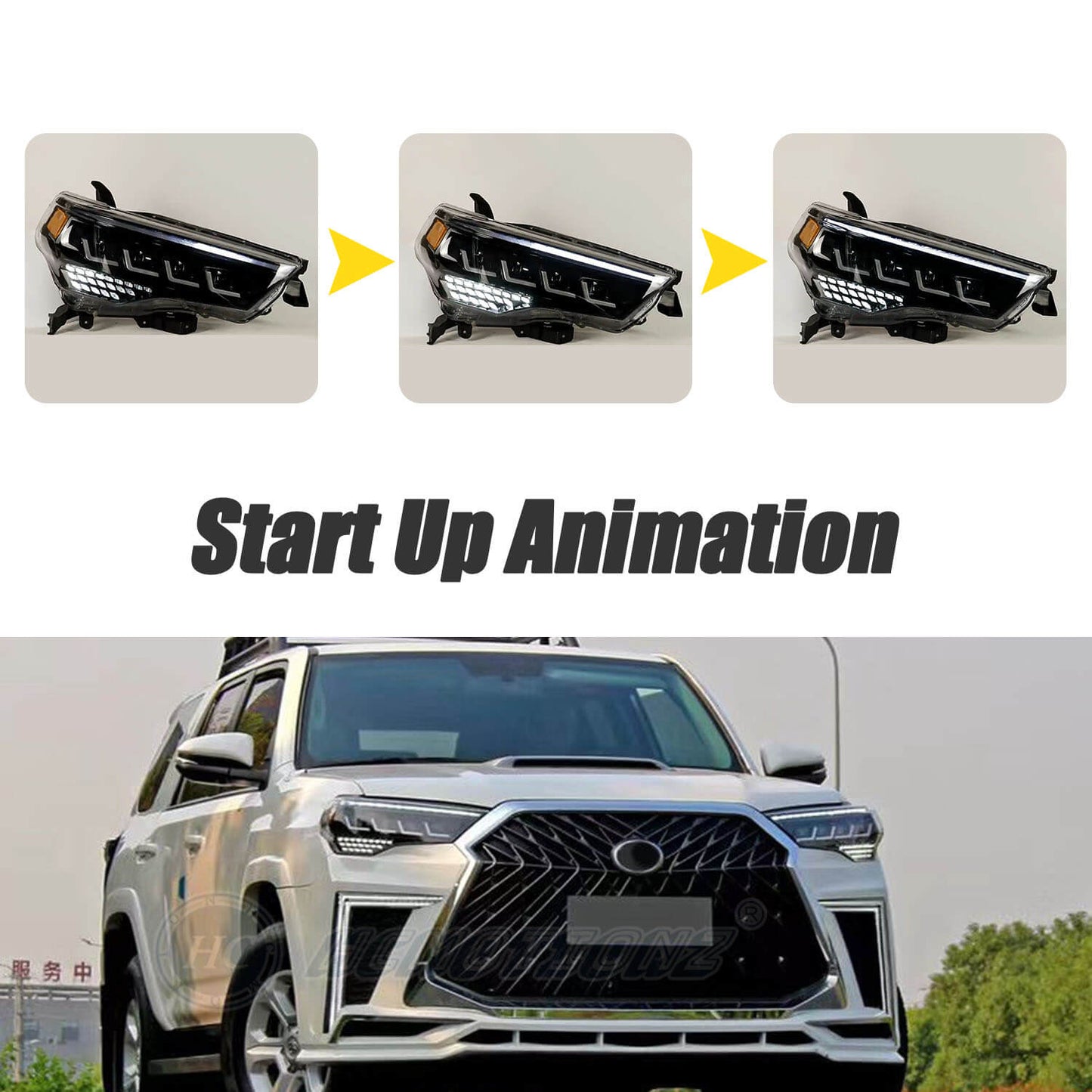 HCMOTION LED Headlights for Toyota 4Runner 2014-2023 SR5 TRD Off Road Lmited