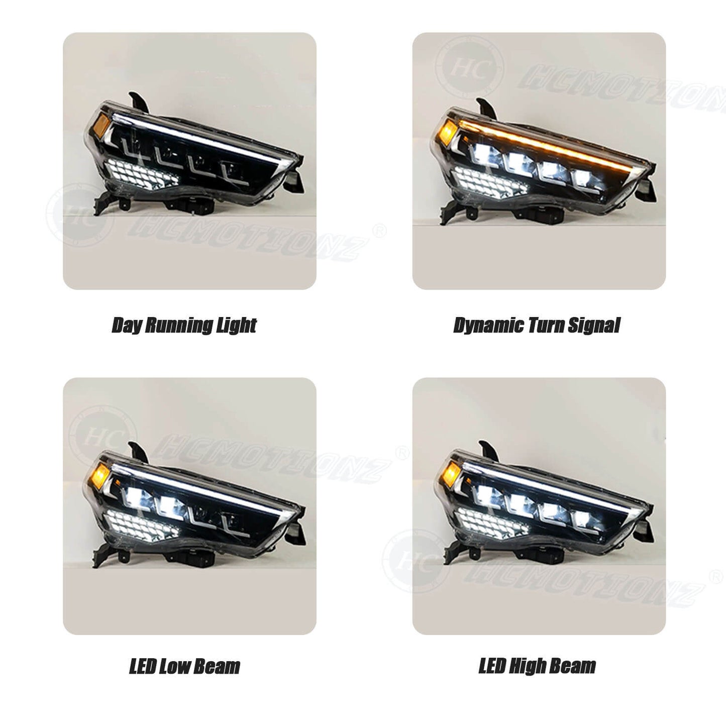 HCMOTION LED Headlights for Toyota 4Runner 2014-2023 SR5 TRD Off Road Lmited