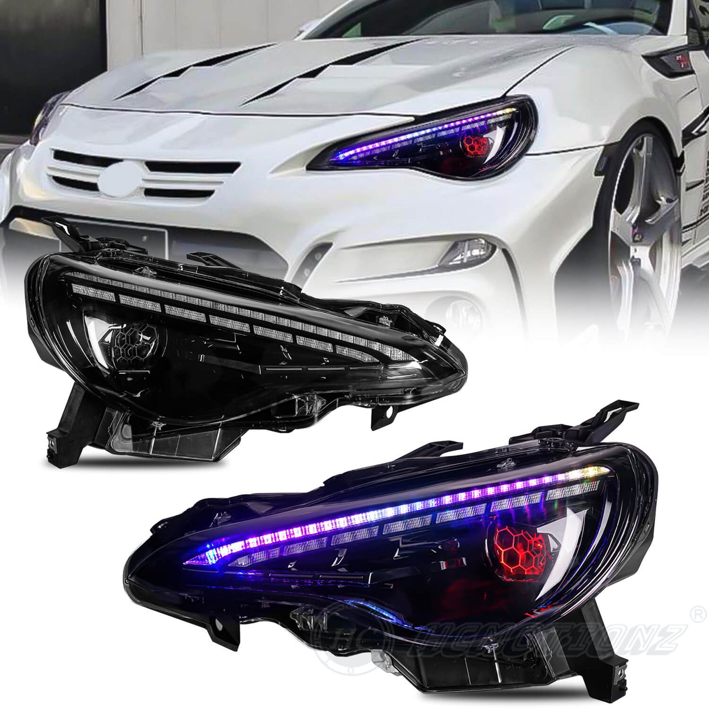 LED RGB Cellular Headlights For Subaru BRZ 2012-2021 Toyota 86