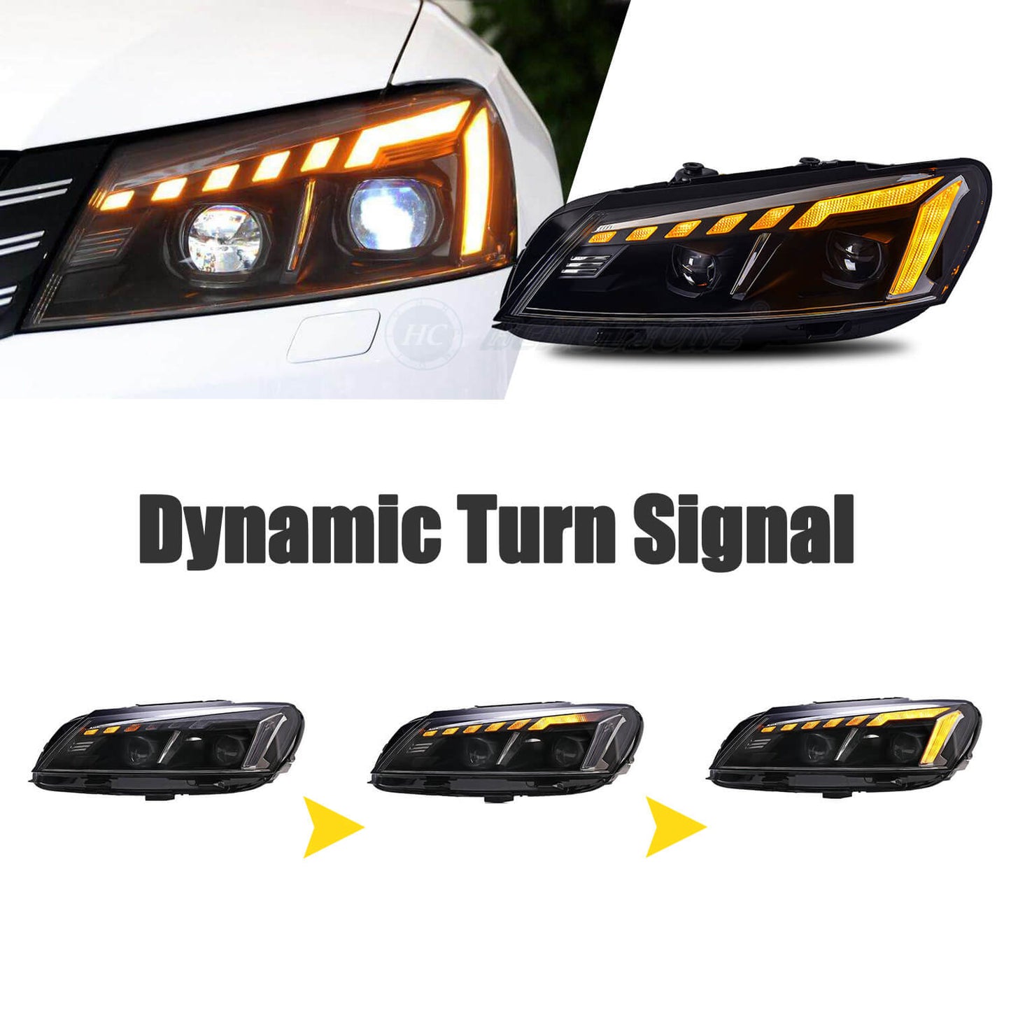 HCMOTION LED Headlights for Volkswagen Passat B7 2011-2015