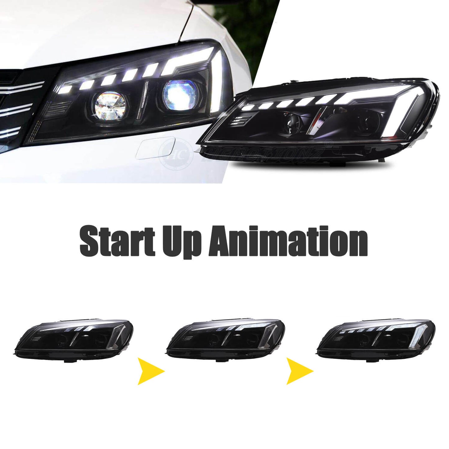 HCMOTION LED Headlights for Volkswagen Passat B7 2011-2015