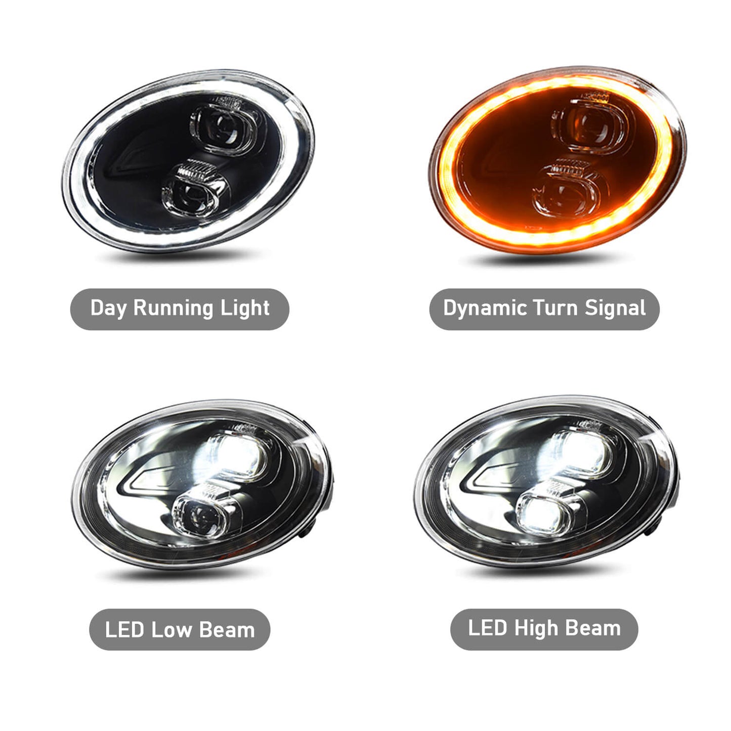 HCMOTION LED Headlights For VW Beetle 13-20