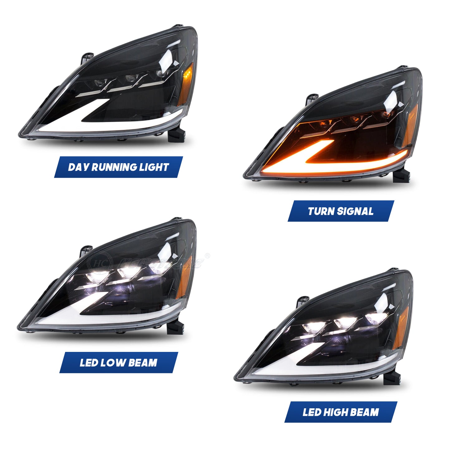 HCMOTIONZ LED Head Lights for Lexus GX 470 2003-2009 J120