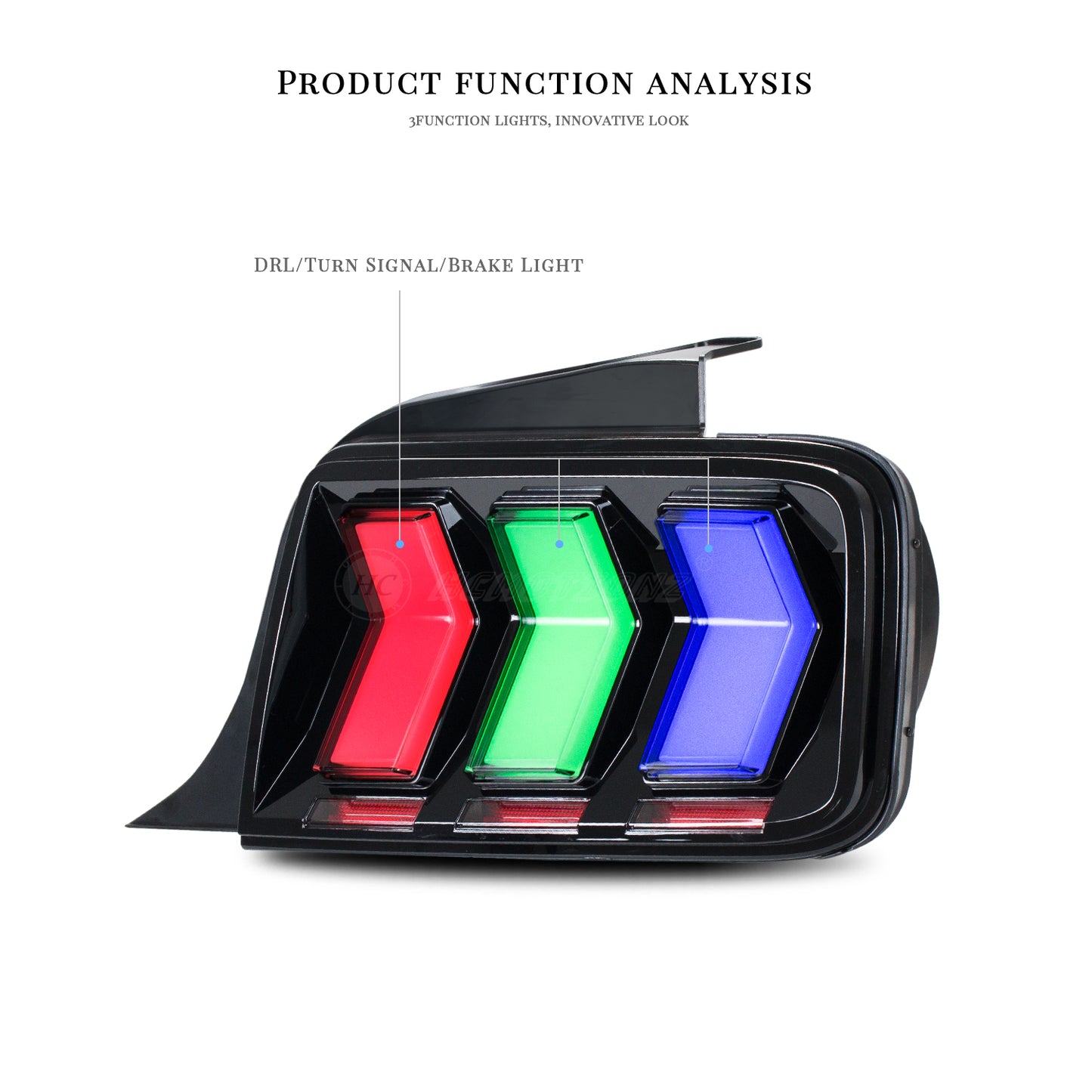 HCMOTION LED RGB Tail lights For Ford Mustang 2005-2009 High Quality Start UP Animation