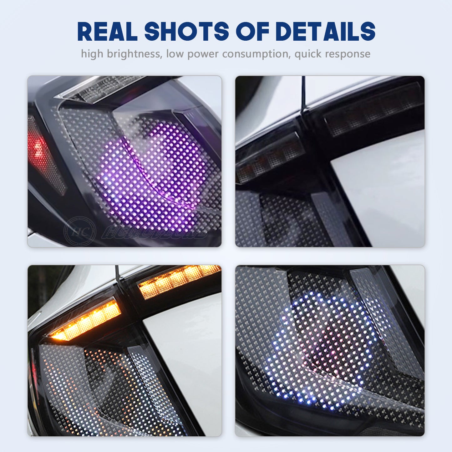 HCMOTION LED Tail Lights for Honda Civic 2017-2021 Hatchback Customization