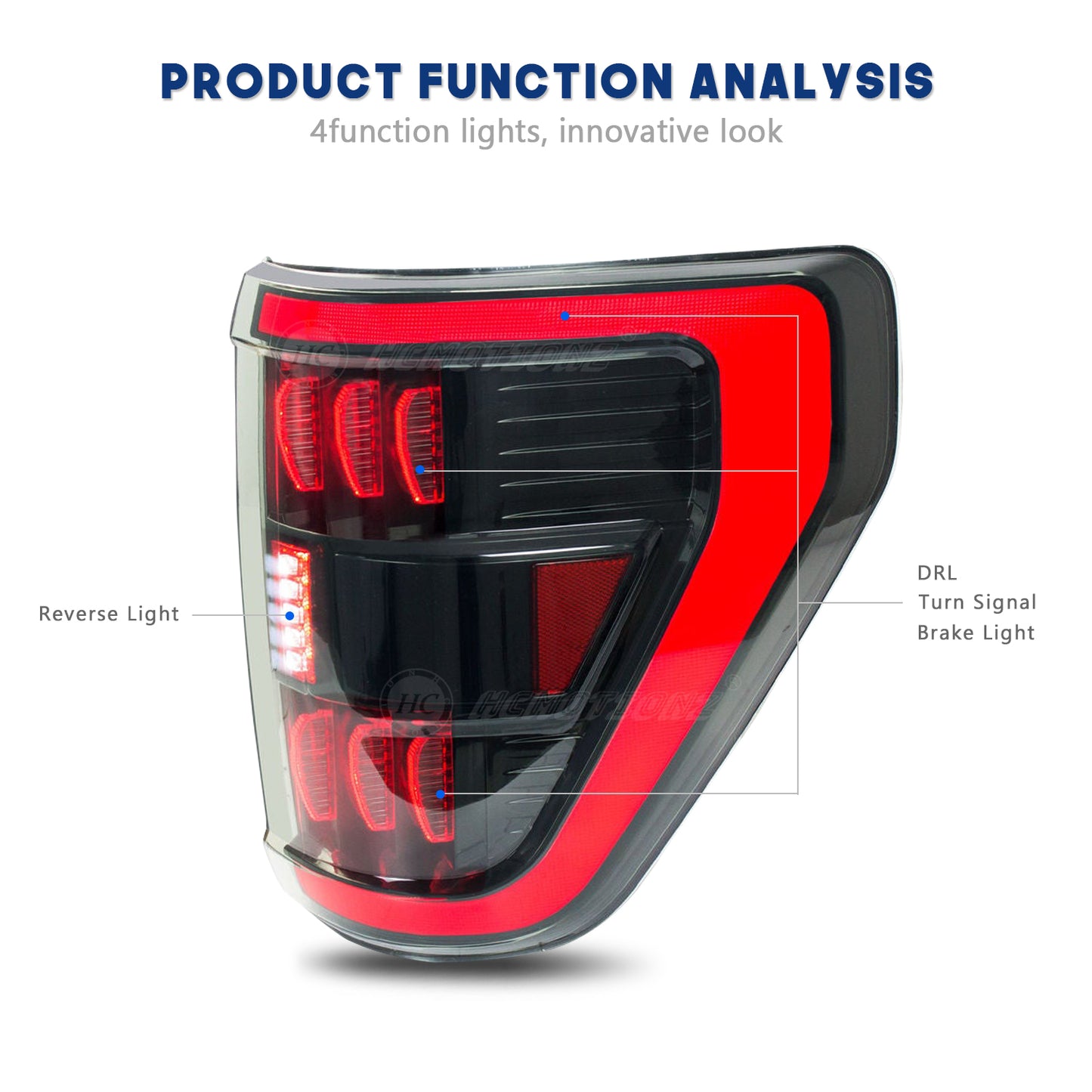 HCMOTION LED Tail Lights for Ford F150 XLT 2021 2022 2023