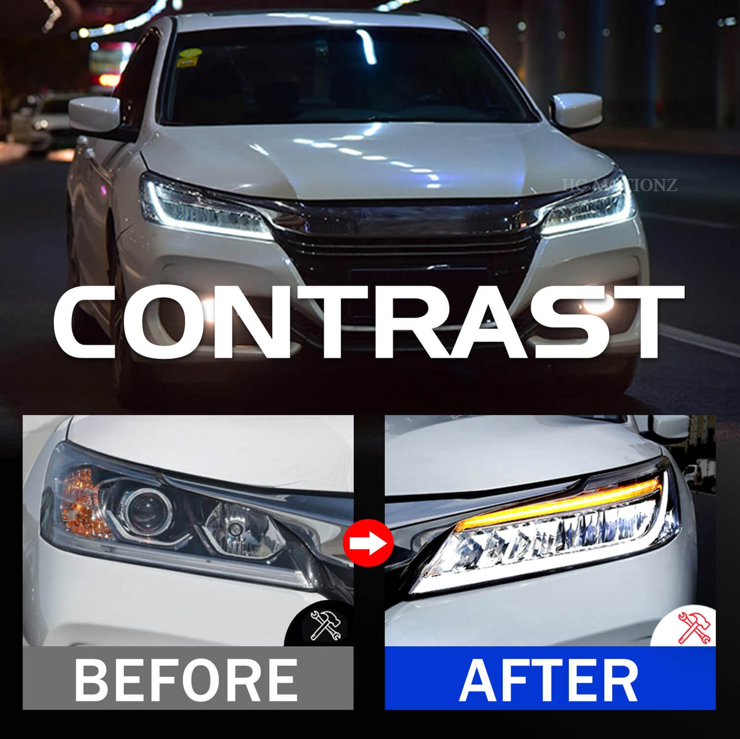 HCMOTION LED Headlights For Honda Accord 9/9.5th 2013-2017