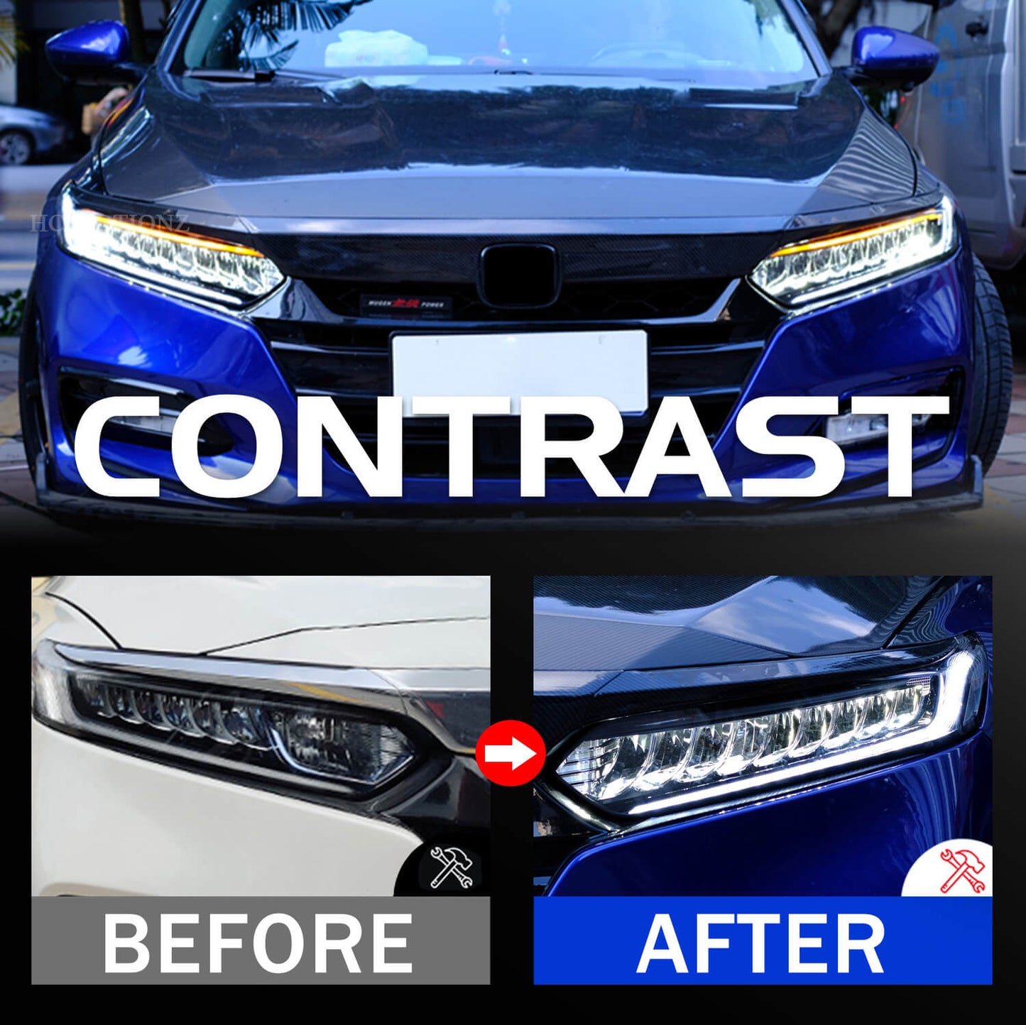 HCMOTION LED Headlights For Honda Accord 2018 to 2021