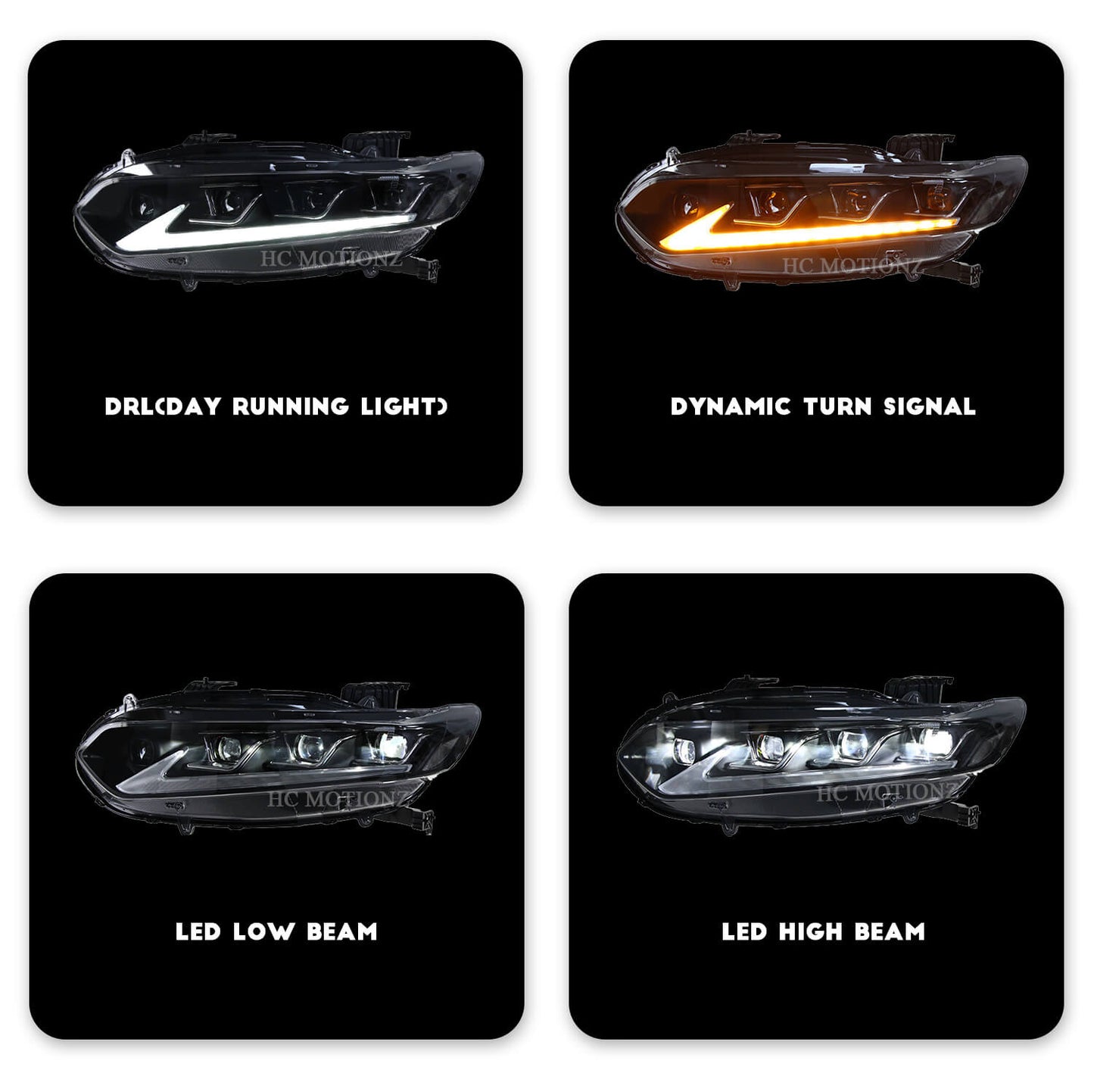 HCMOTION LED Headlights For Honda Accord 2018-2021