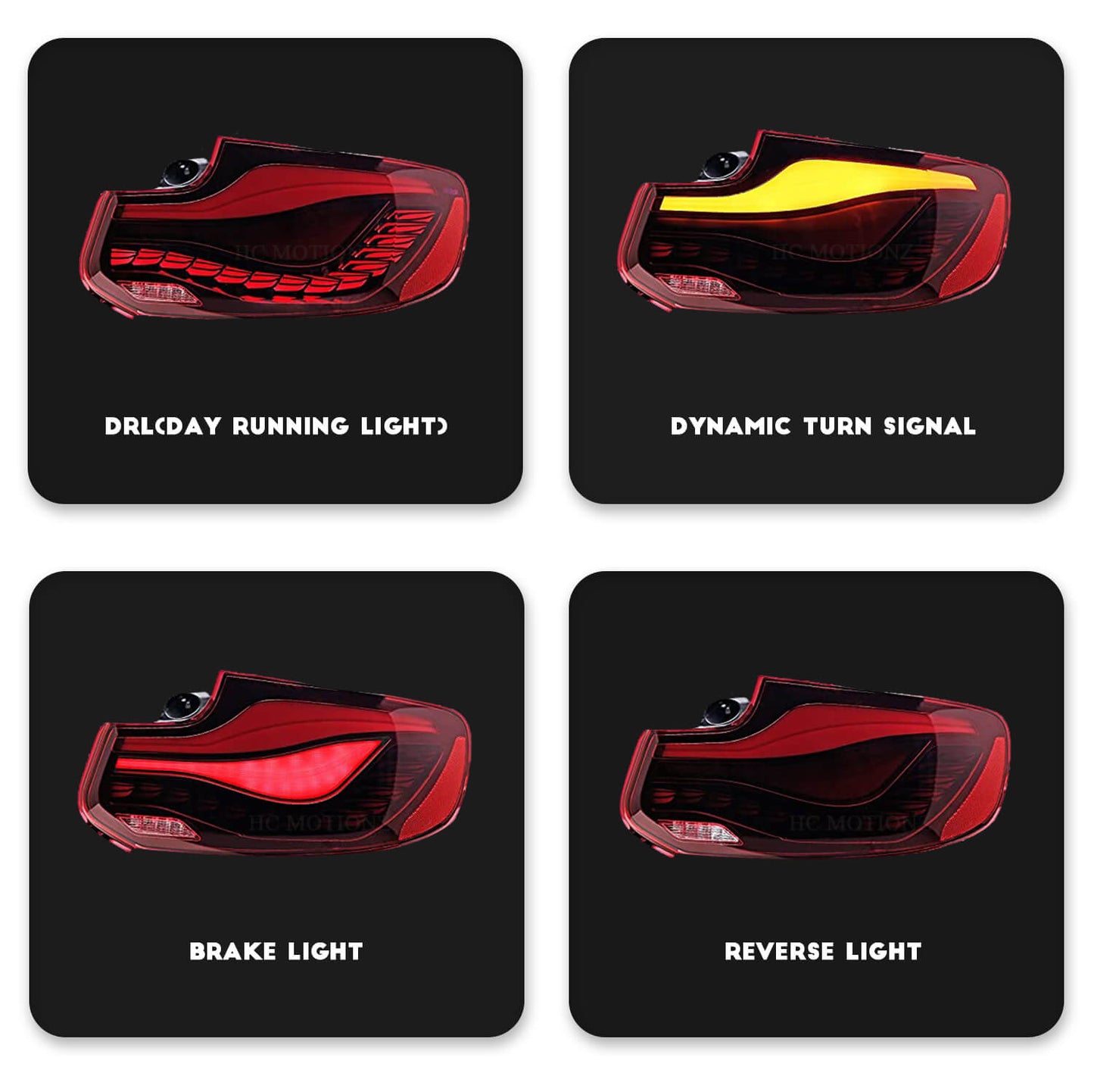 HCMOTION New Style LED Dynamic Tail Lights for BMW 2 Series M2 F22 F23 F87 218 220i 230 OLED Tail Lights