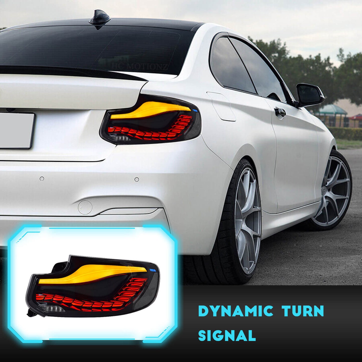 HCMOTION New Style LED Dynamic Tail Lights for BMW 2 Series M2 F22 F23 F87 218 220i 230 OLED Tail Lights