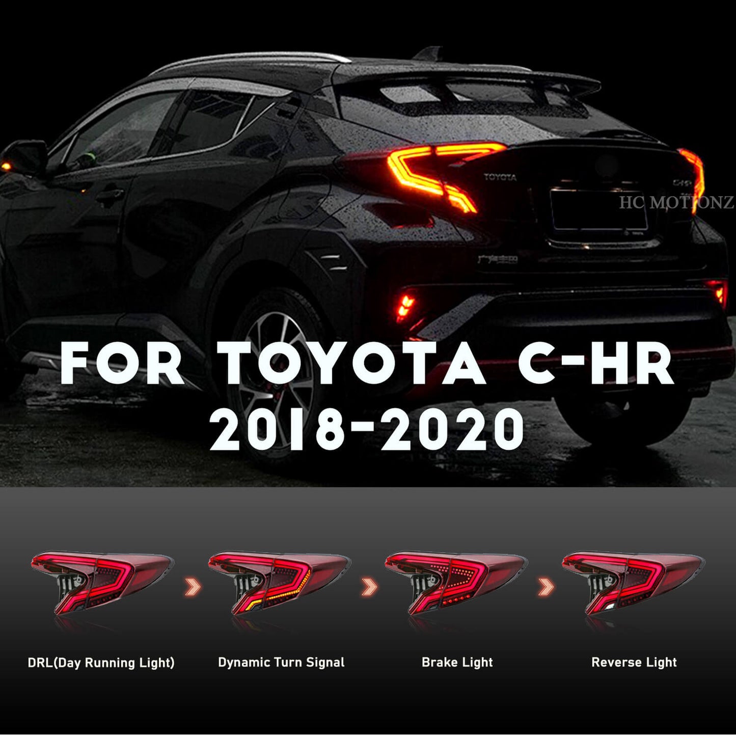 HCMOTION Taillights Fit/For Toyota C-HR 2018-2020