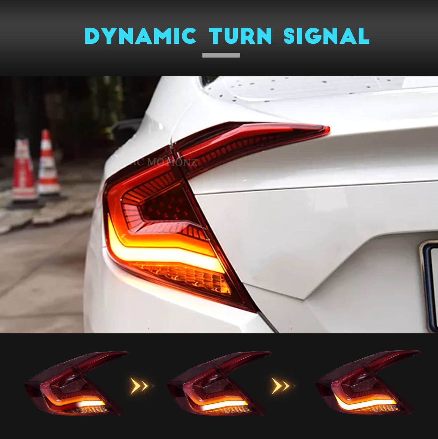 HCMOTION LED Taillights For Honda Civic Sedan 2016-2021
