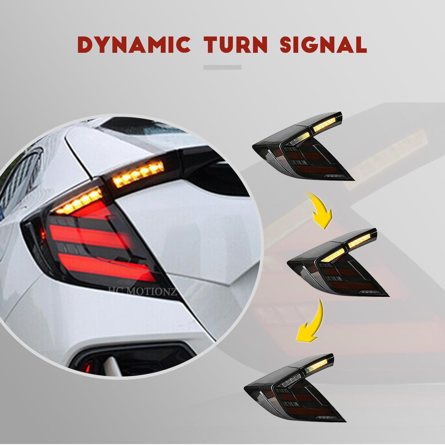 HCMOTIONZ LED Tail light for Honda Civic Hatchback 2017-2020