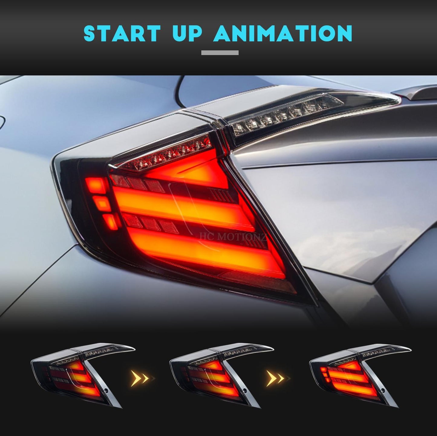 HCMOTION Taillights For Honda Civic 2016-2021