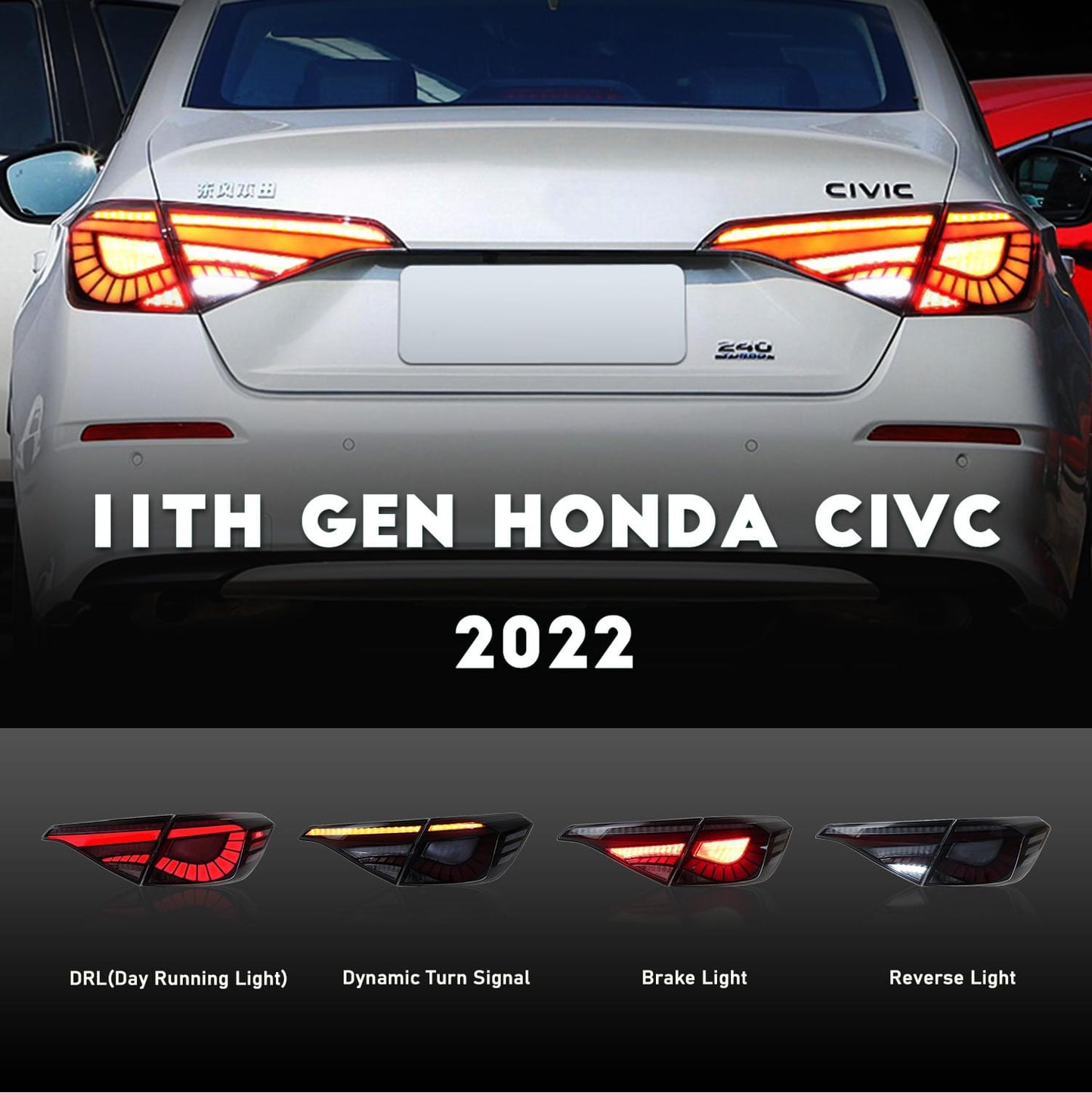 HCMOTION Honda Civic 2022/2023 Sedan Tail Lights