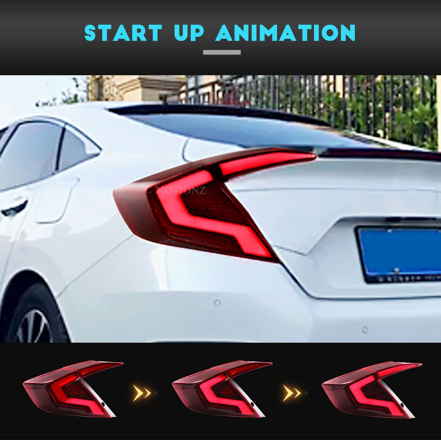 HCMOTION Taillights For Honda Civic 2016-2021