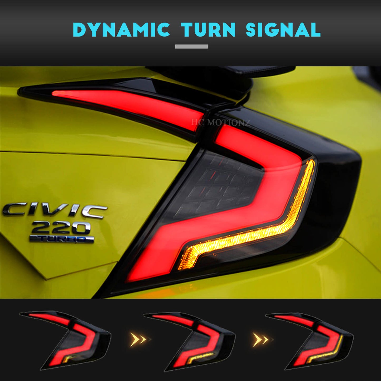 HCMOTION Taillights For Honda Civic 2016-2021