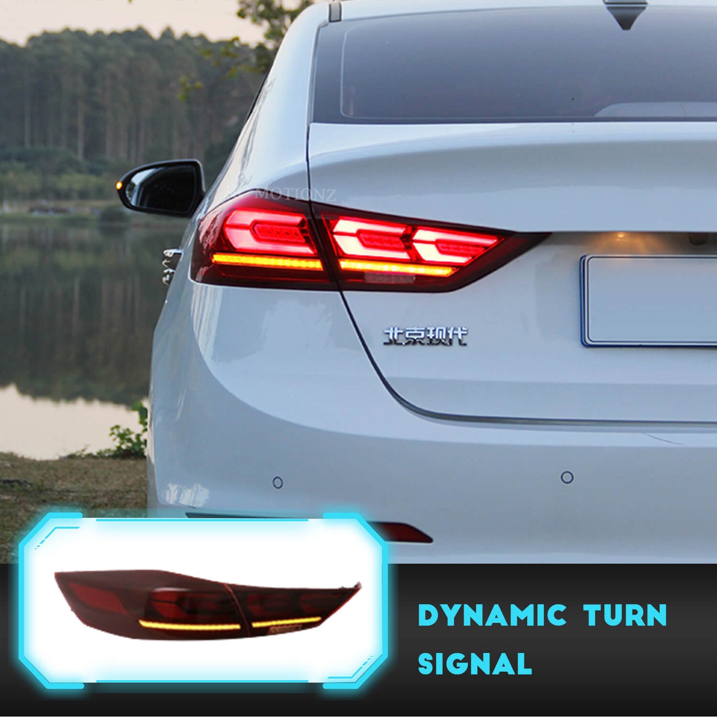 HCMOTION LED Tail Light For Hyundai Elantra 2016-2018