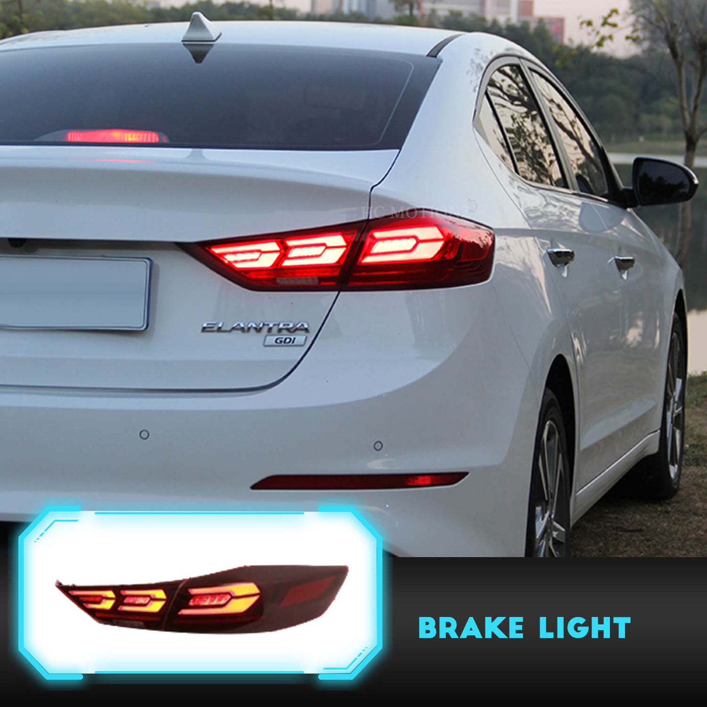 HCMOTION LED Tail Light For Hyundai Elantra 2016-2018