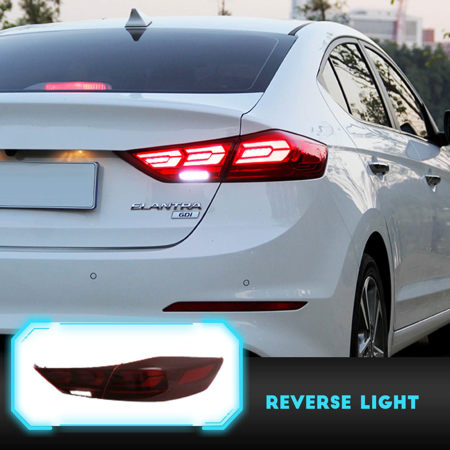HCMOTION LED Tail Light For Hyundai Elantra 2016-2018