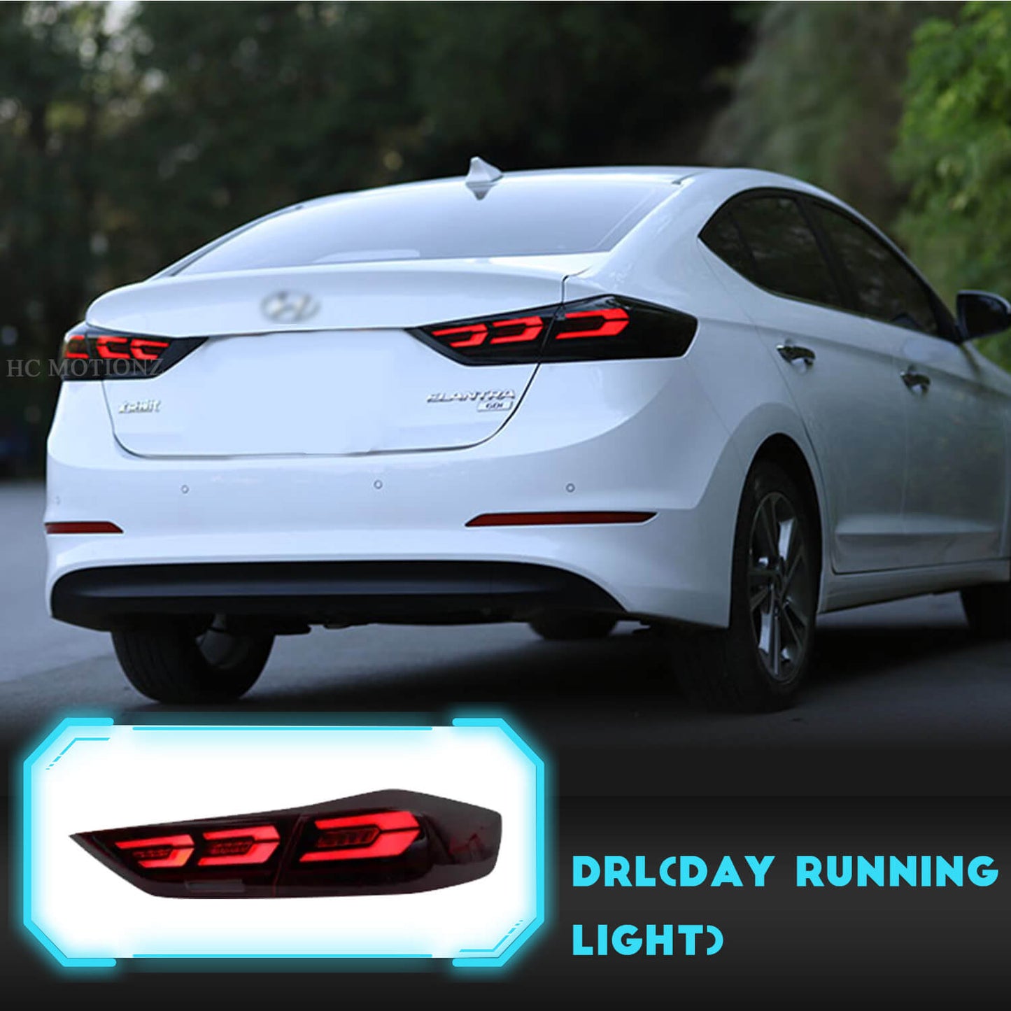 HCMOTION LED Tail Light For Hyundai Elantra 2016-2018
