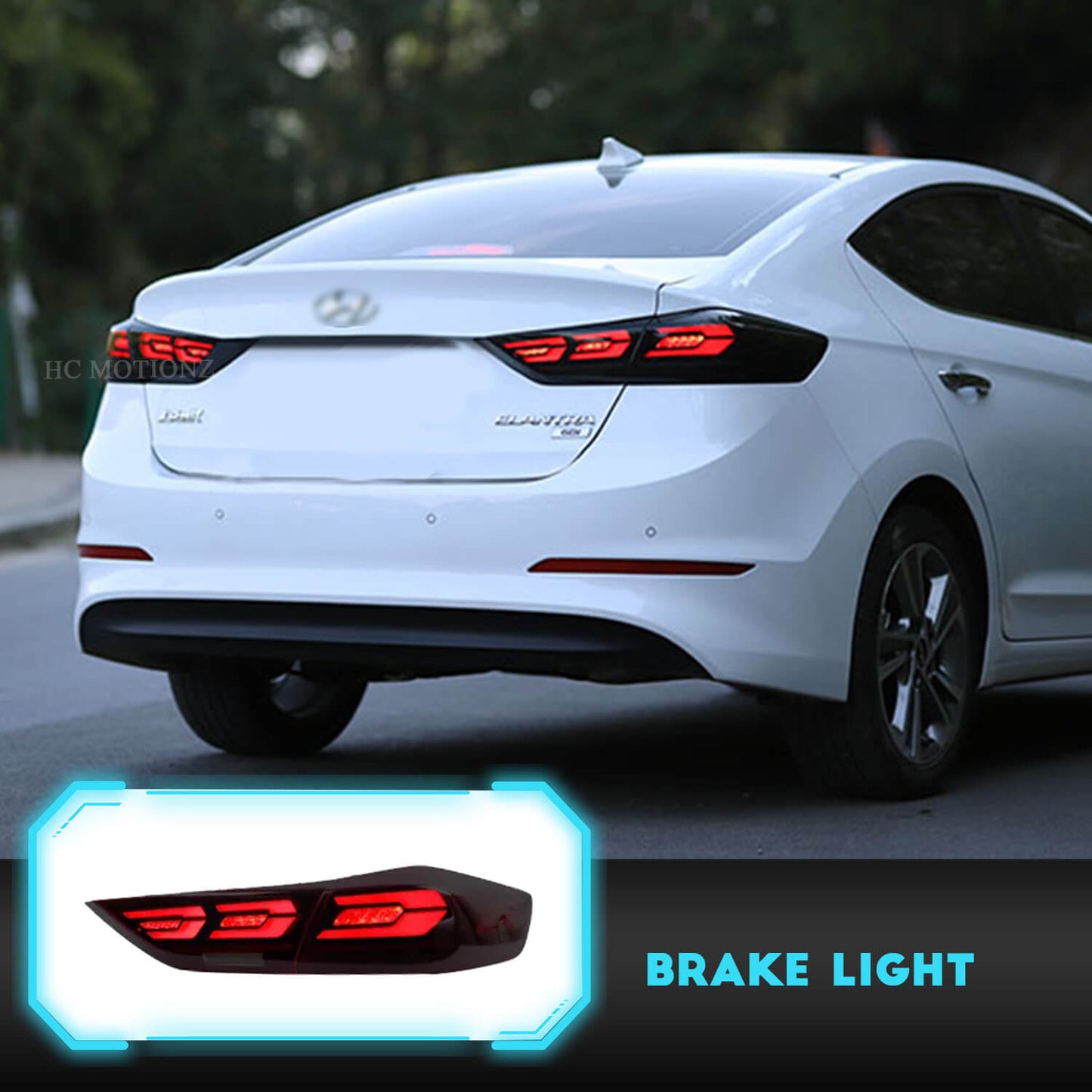 HCMOTION LED Tail Light For Hyundai Elantra 2016-2018