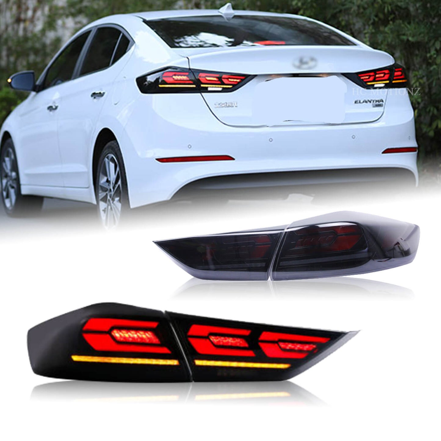 HCMOTION LED Tail Light For Hyundai Elantra 2016-2018