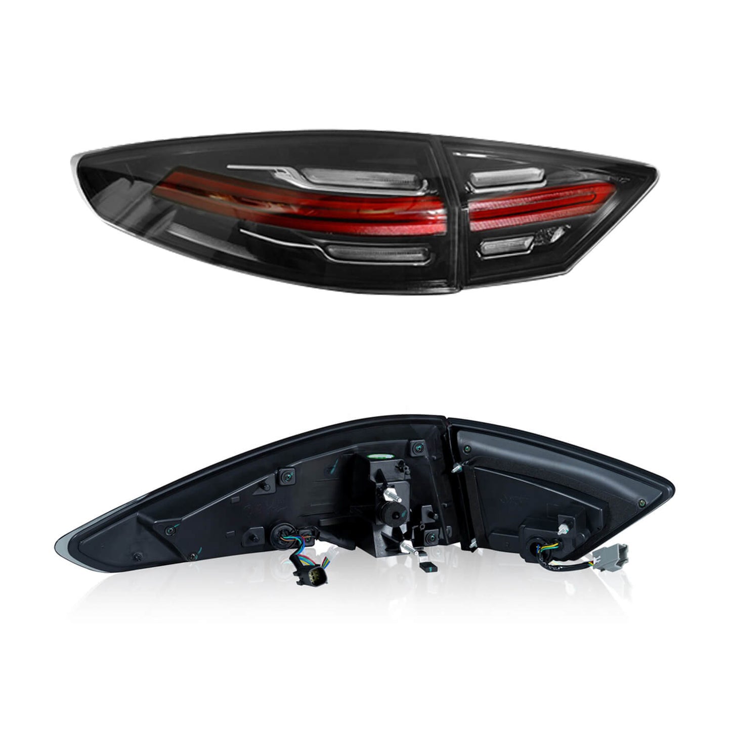 HCMOTION LED Tail Lights For Ford Fusion Mondeo 2013-2016 Dark Smoked Porsche Style 4PCS