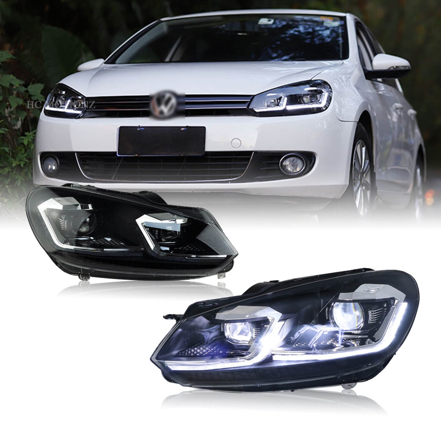 HCMOTION For 2008-2013 VW MK6 Golf 6 Projector Headlights