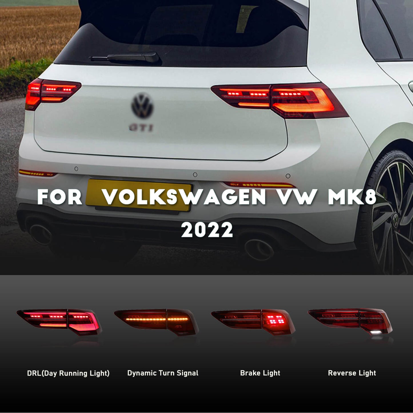 HCMOTION 2022 volkswagen VW MK8 Tail Lights