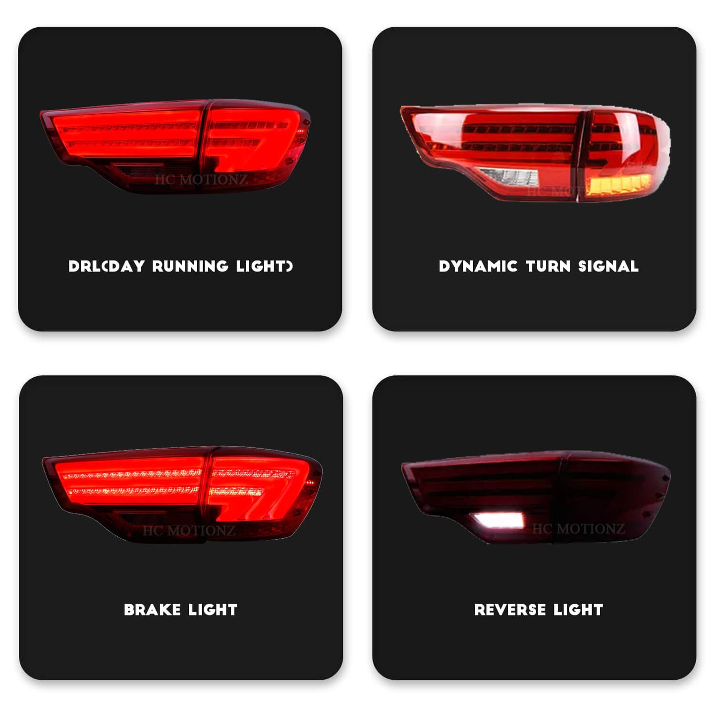 HCMOTION Taillights Fit/For Toyota Highlander 2014-2019