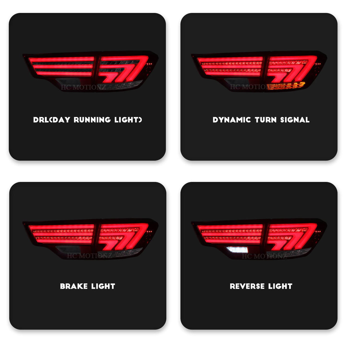 HCMOTION Taillights Fit/For Toyota Highlander 2014-2019