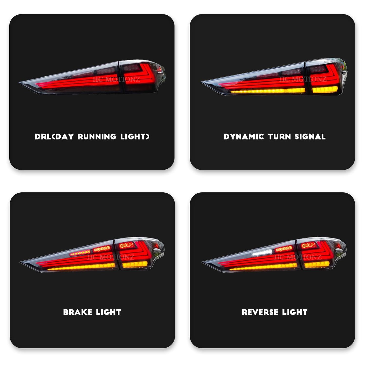 HCMOTION 4th Gen For Toyota Highlander 2020-2022 LED Tail Lights