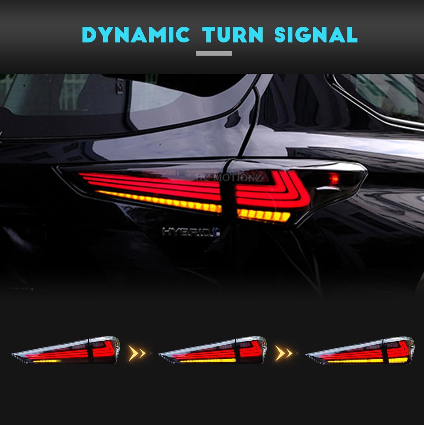 HCMOTION 4th Gen For Toyota Highlander 2020-2022 LED Tail Lights