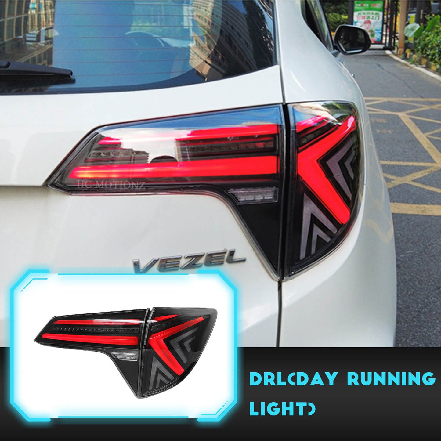 HCMOTION LED Tail lights For HONDA HR-V Vezel LED rear lights 2015-2021