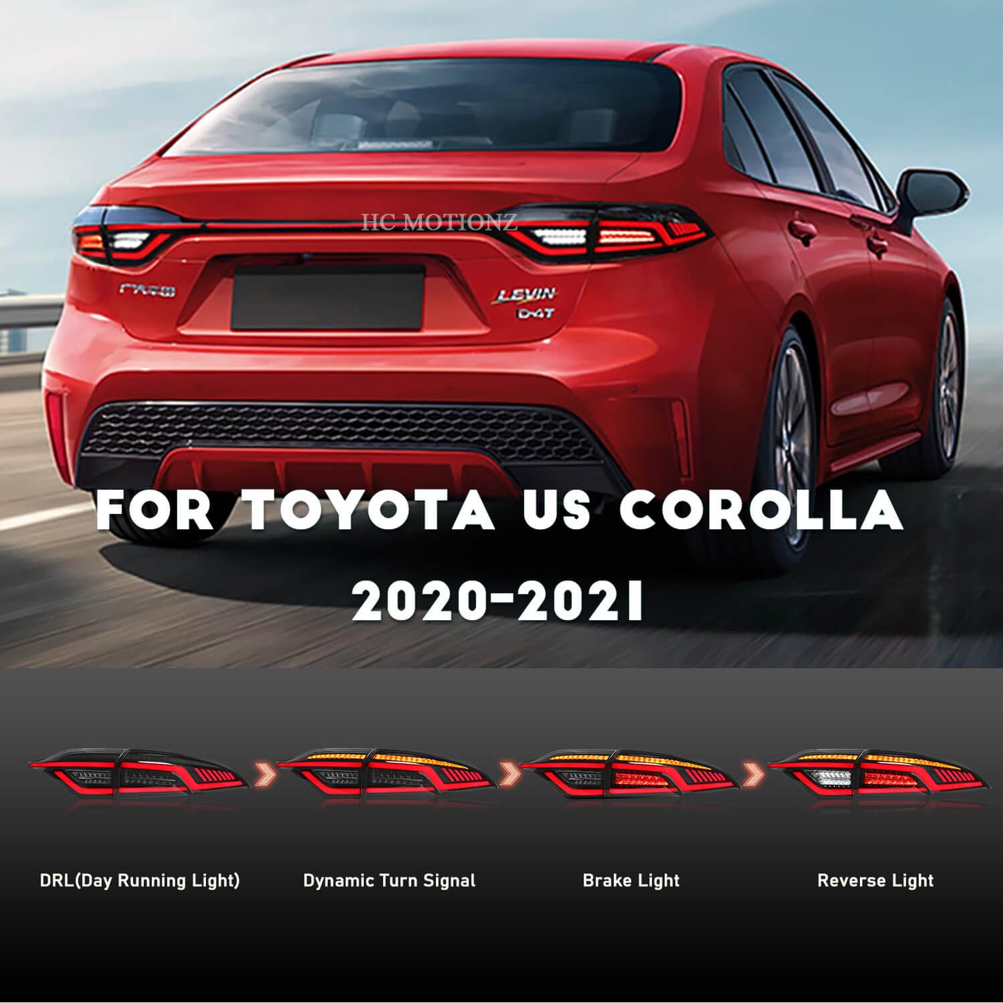 HCMOTION Taillights Fit/For Toyota US Corolla 2020-2024