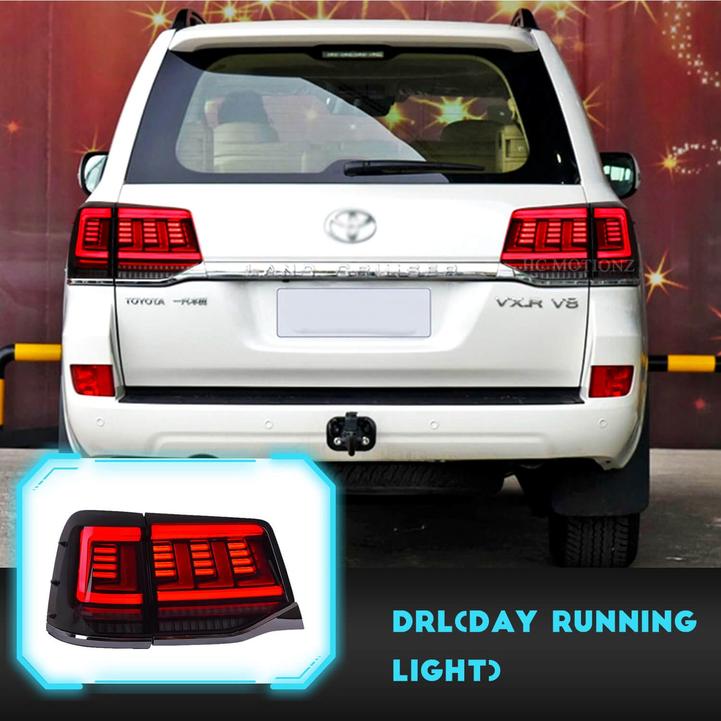 HCMOTION Tail Lamps For Toyota Land Cruiser 2016 2017 2018 2019 20020