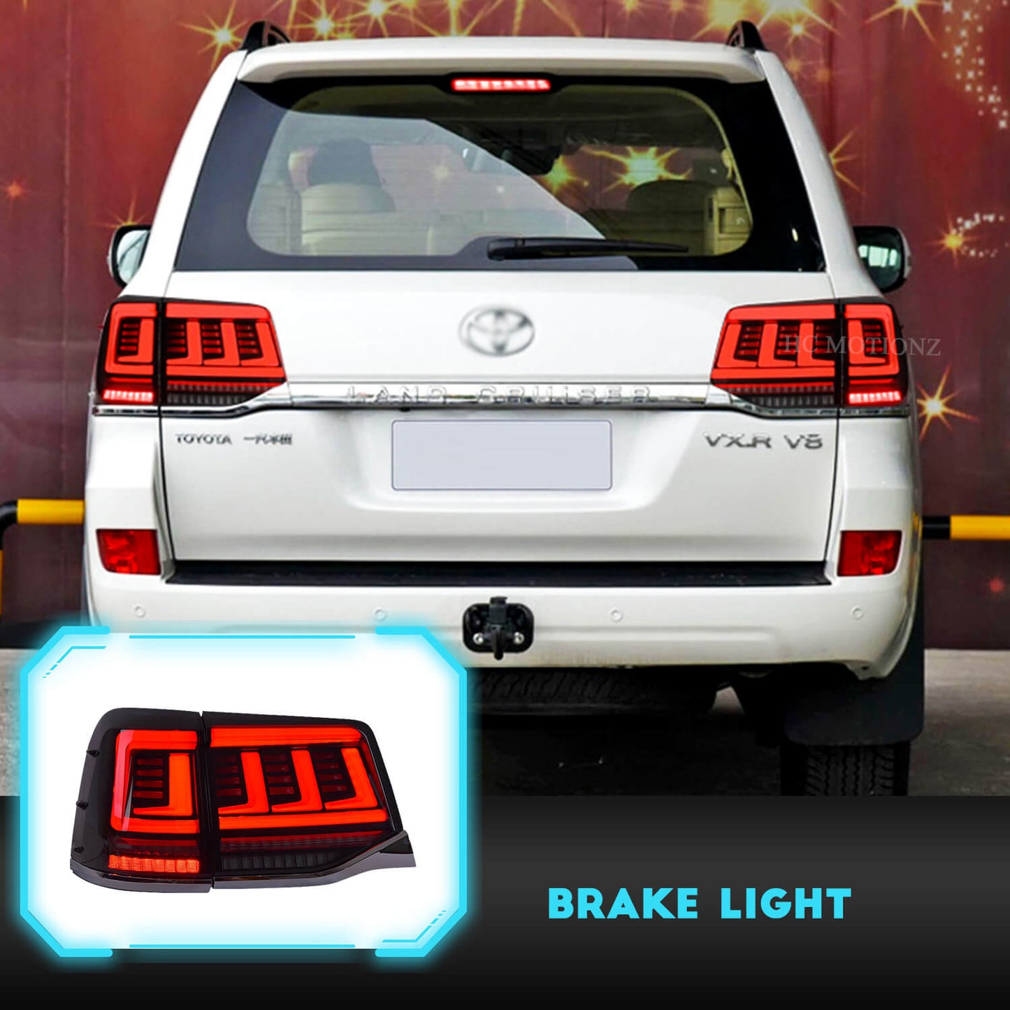 HCMOTION Tail Lamps For Toyota Land Cruiser 2016 2017 2018 2019 20020