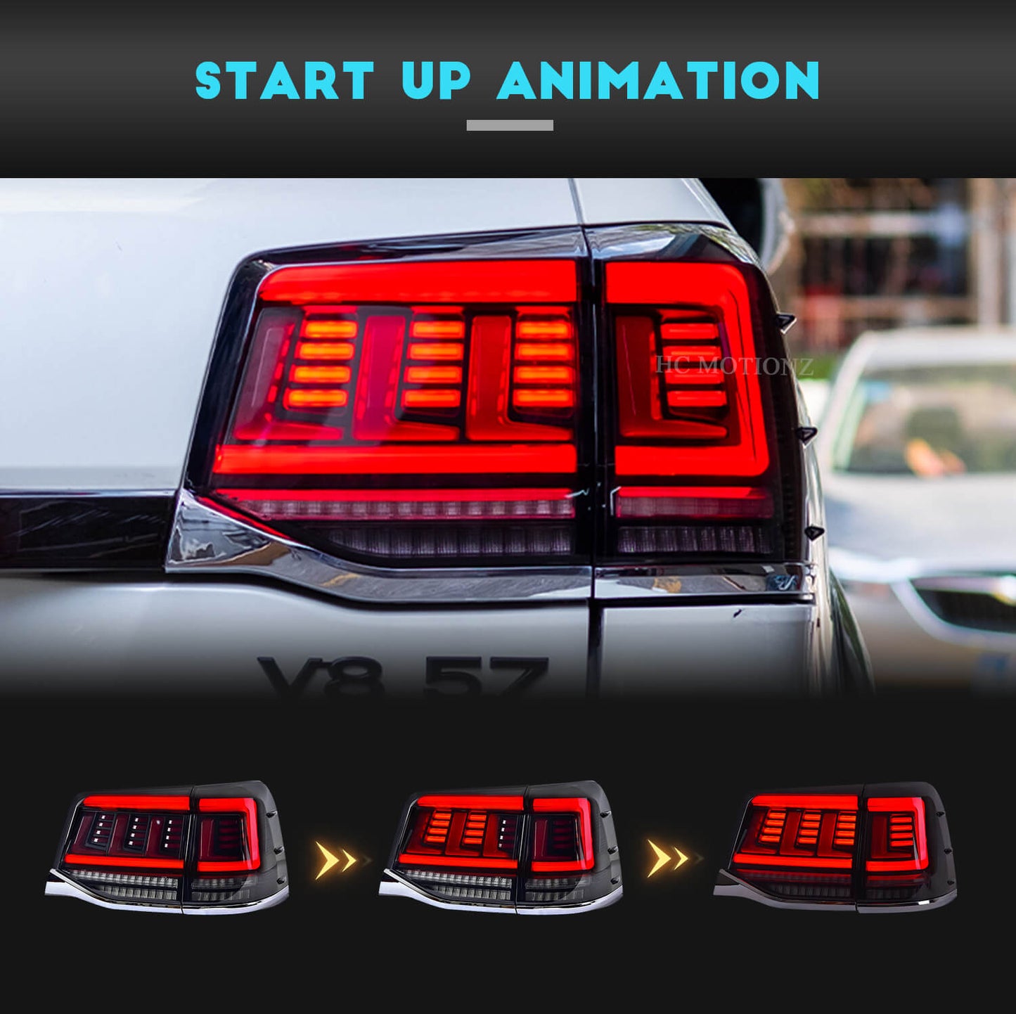 HCMOTION Tail Lamps For Toyota Land Cruiser 2016 2017 2018 2019 20020