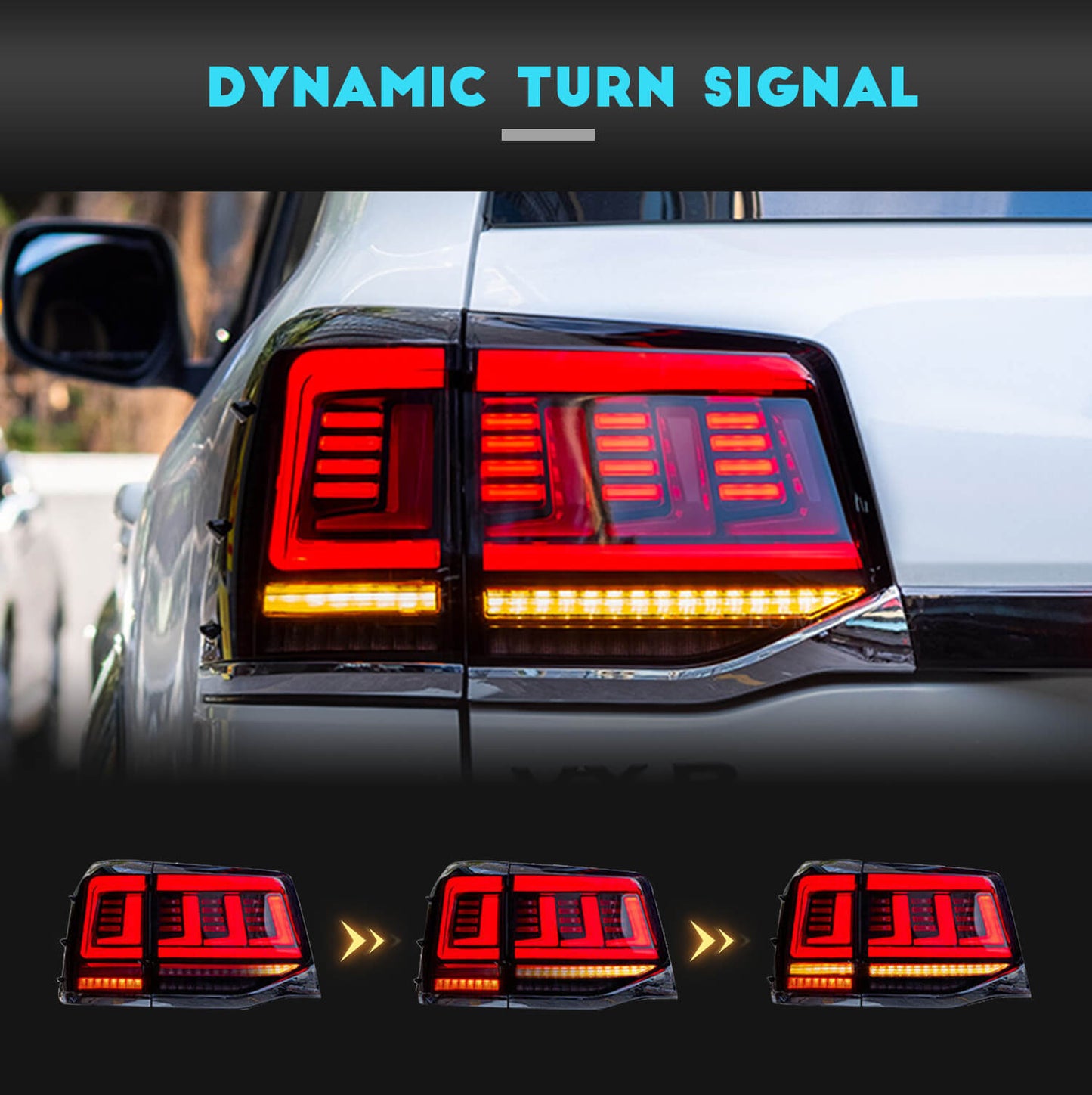 HCMOTION Tail Lamps For Toyota Land Cruiser 2016 2017 2018 2019 20020