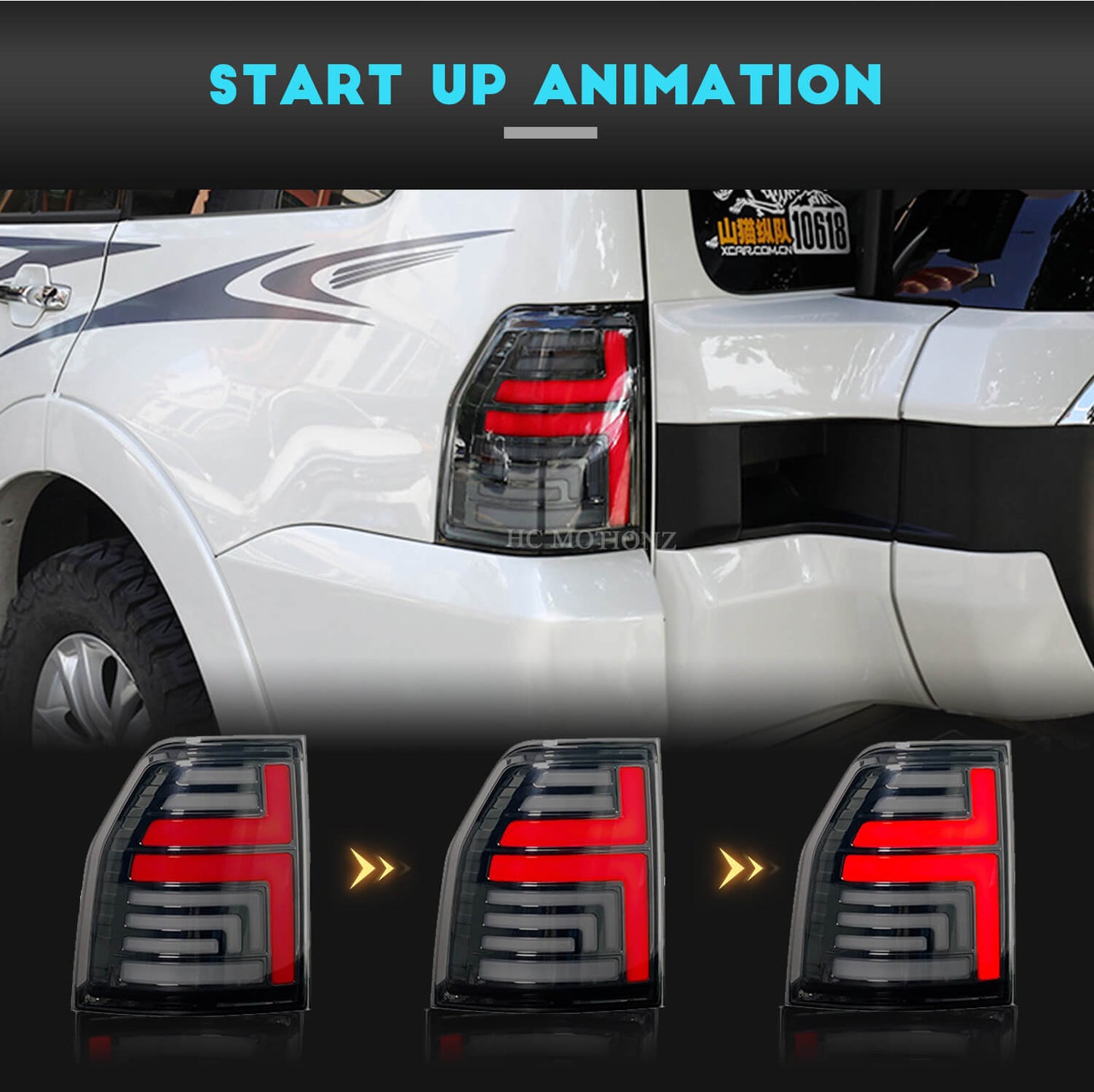 HCMOTION 2006-2021 LED Tail Lights For Mitsubishi Pajero